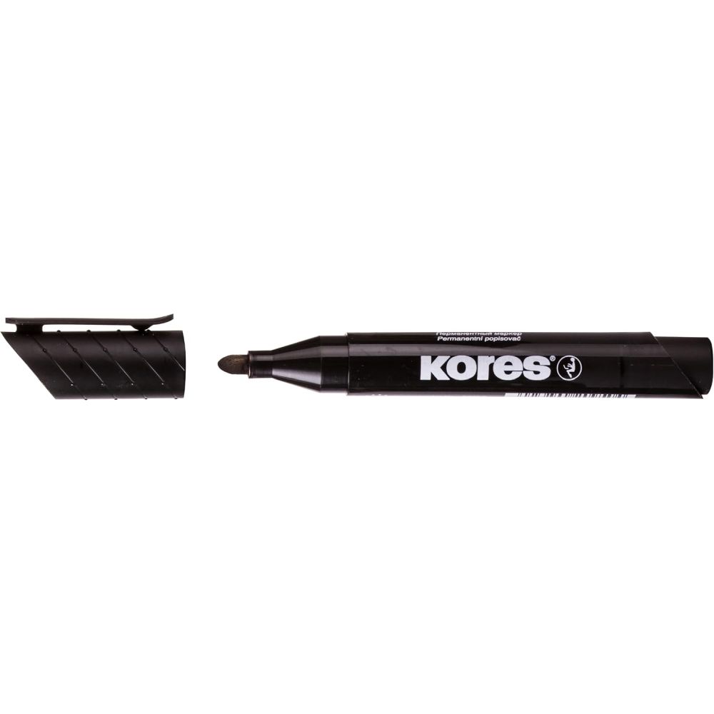Marker permanent Kores XP 1, varf rotund, 3 mm, negru