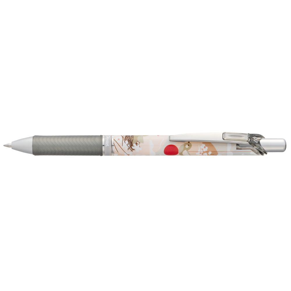 Roller cu gel Pentel EnerGel Nature, 0.7 mm, cu mecanism, albastru, Sparrow