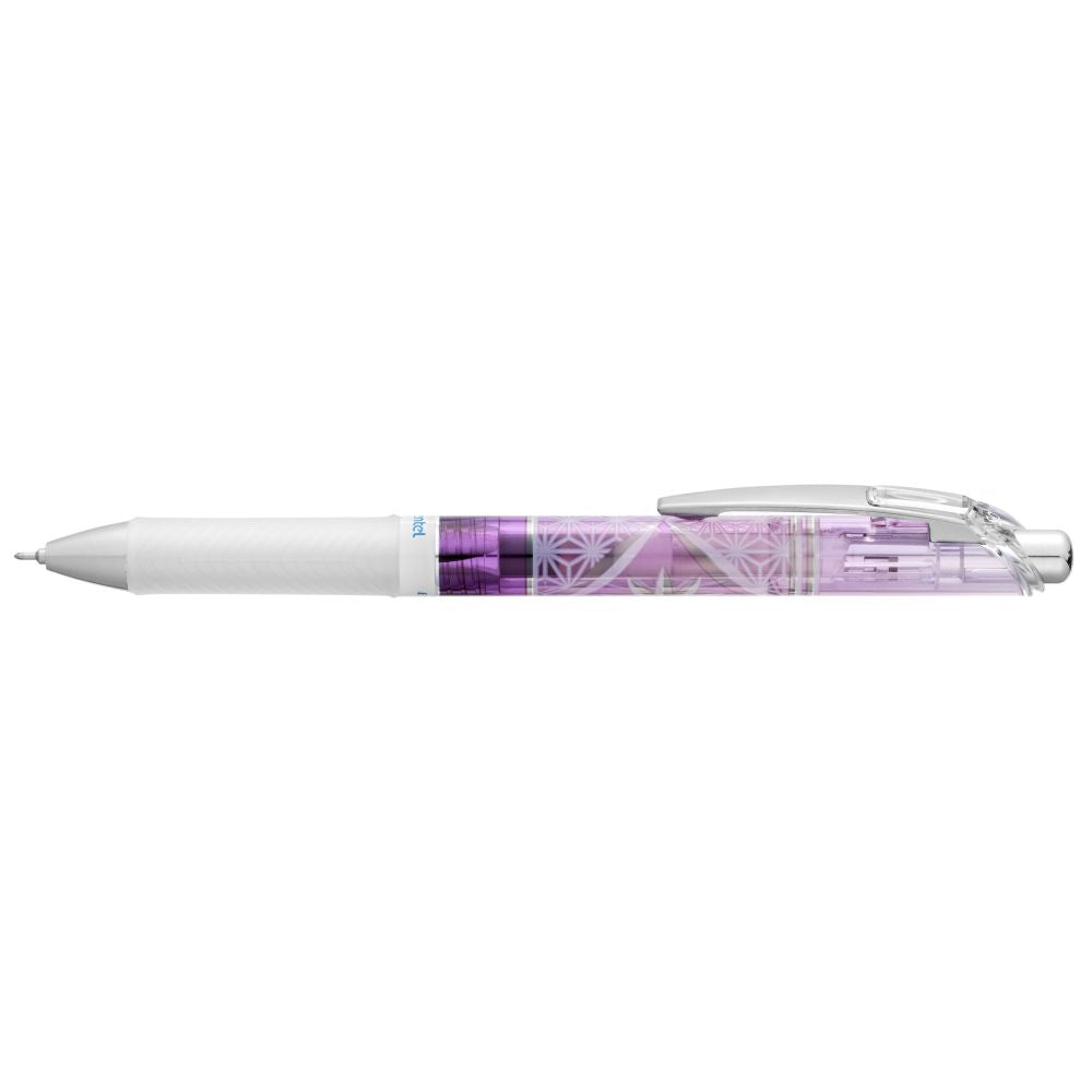 Roller cu gel Pentel EnerGel Kiriko, 0.5 mm, cu mecanism, albastru, Asaba Kikka