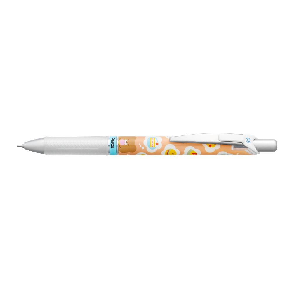 Roller cu gel Pentel EnerGel Kawaii, 0.5 mm, cu mecanism, albastru, Peko-Peko