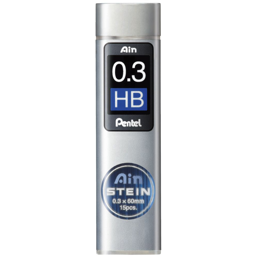Mine creion mecanic Pentel Ain Stein, 0.3 mm, HB, 15 bucati / set