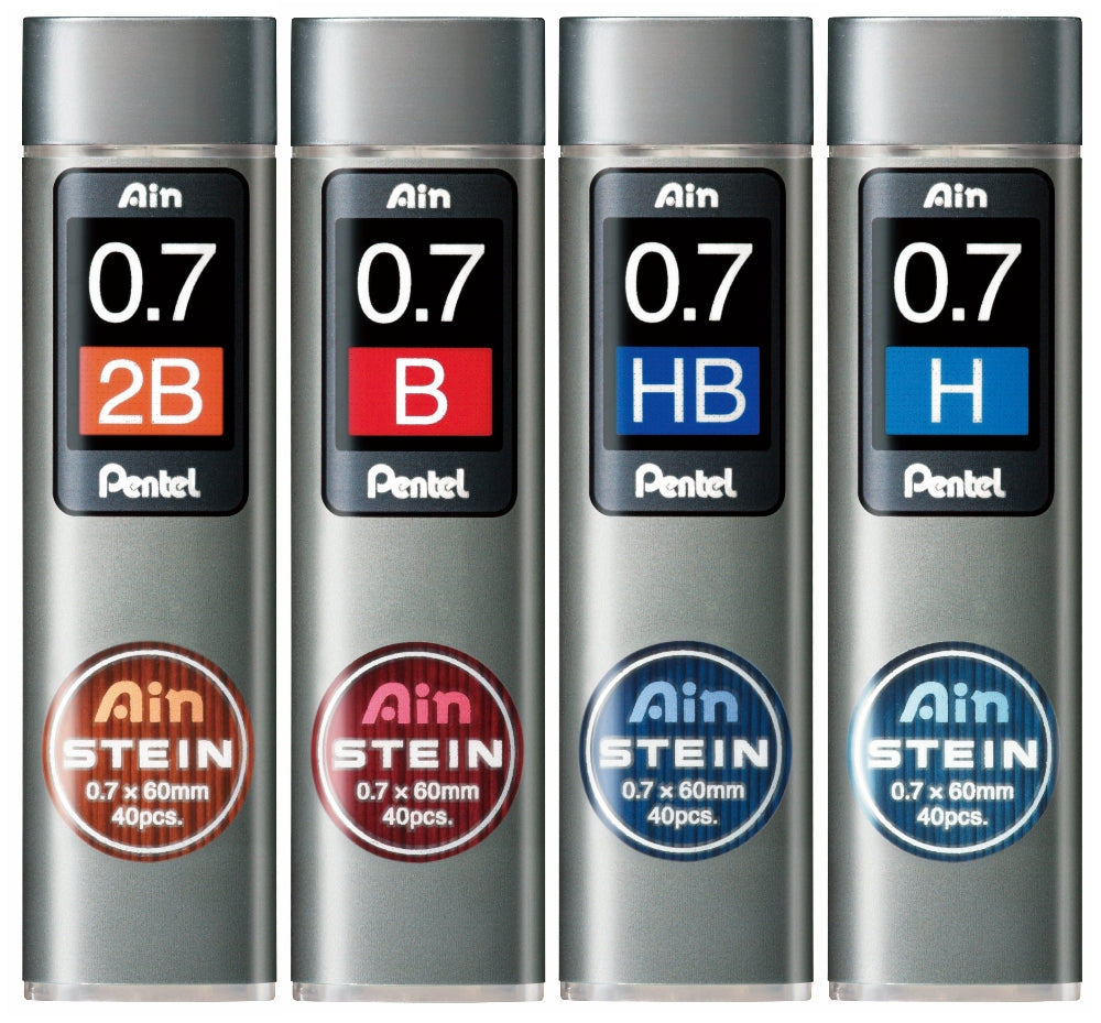 Mine creion mecanic Pentel Ain Stein, 0.7 mm, HB, 40 bucati / set