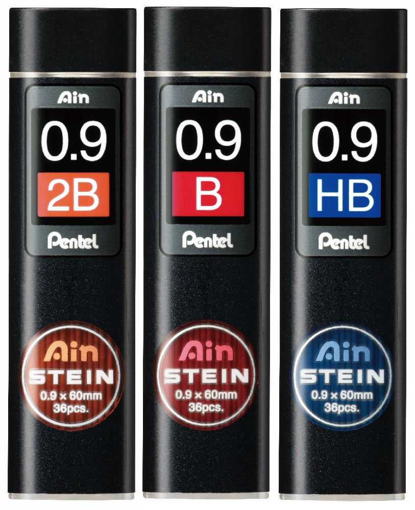 Mine creion mecanic Pentel Ain Stein, 0.9 mm, HB, 36 bucati / set