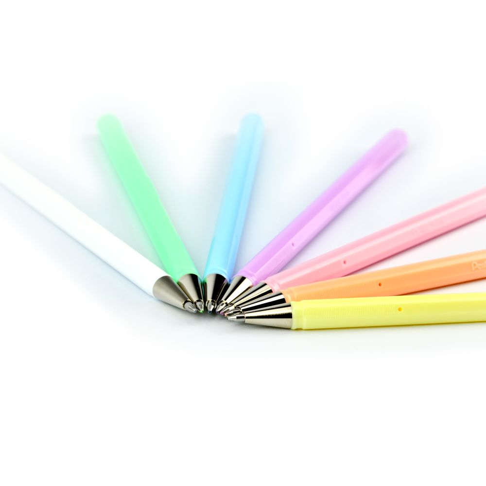 Roller cu gel Pentel Hybrid Milky, 0.8 mm, fara mecanism, verde pastel