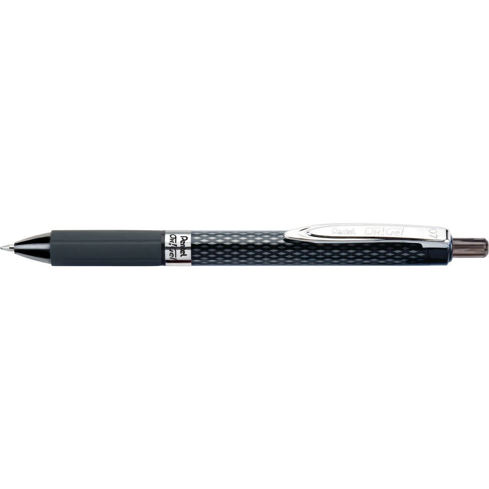 Roller cu gel Pentel OH!Gel, 0.7 mm, cu mecanism, negru