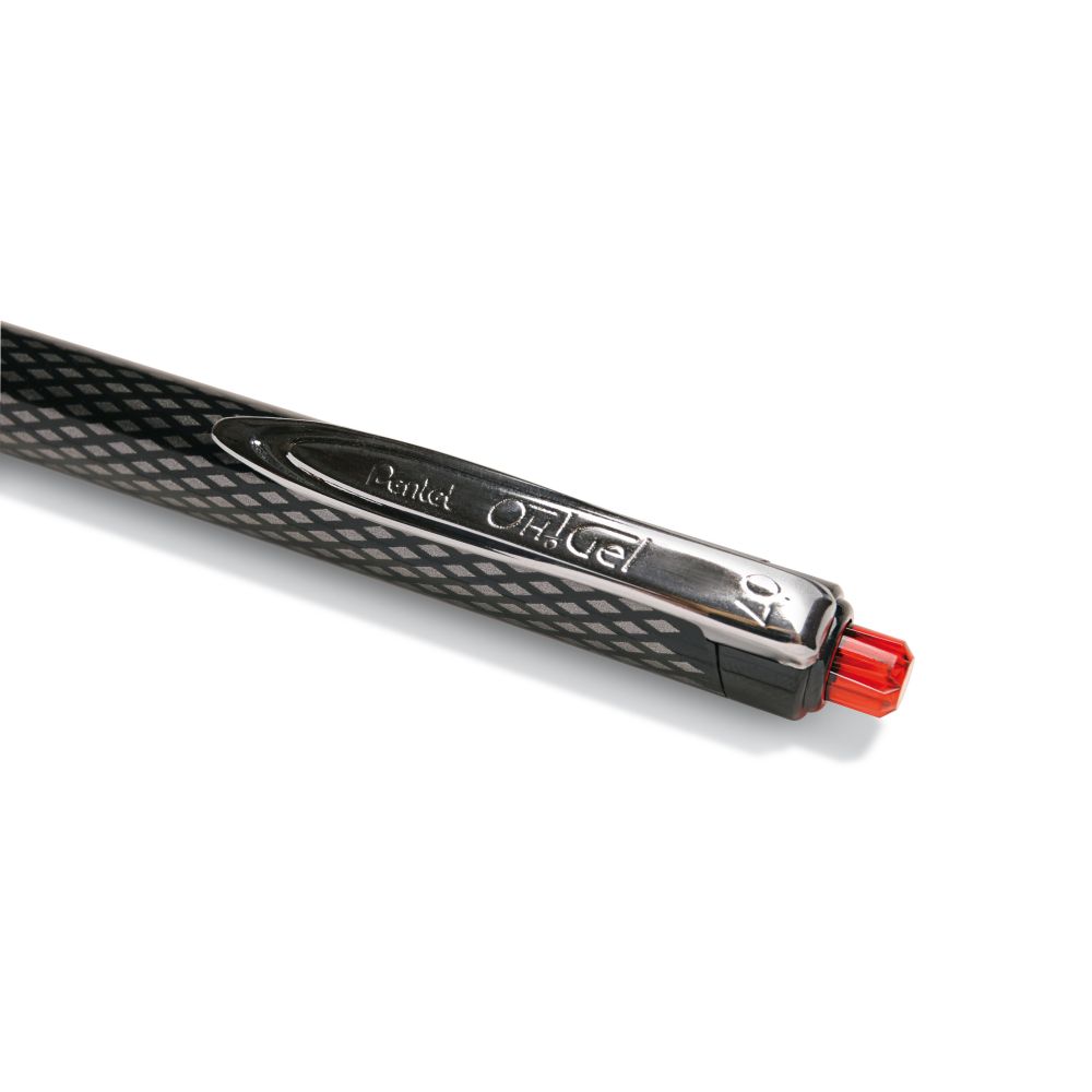 Roller cu gel Pentel OH!Gel, 0.7 mm, cu mecanism, rosu