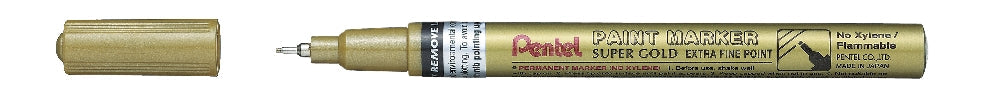 Marker permanent Pentel Paint Marker MFP10, 1 mm, cu vopsea, auriu
