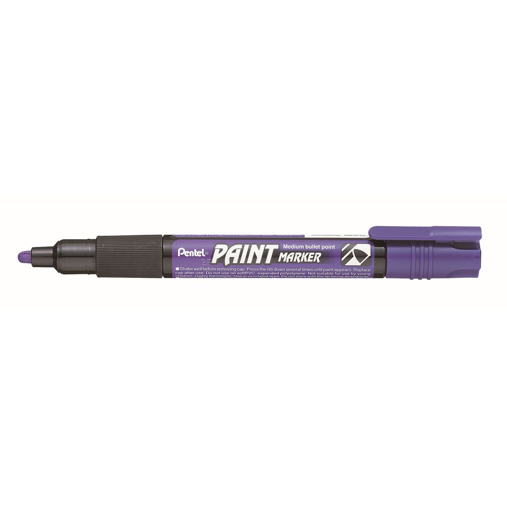 Marker permanent Pentel Paint Marker MMP20, 4 mm, cu vopsea, mov