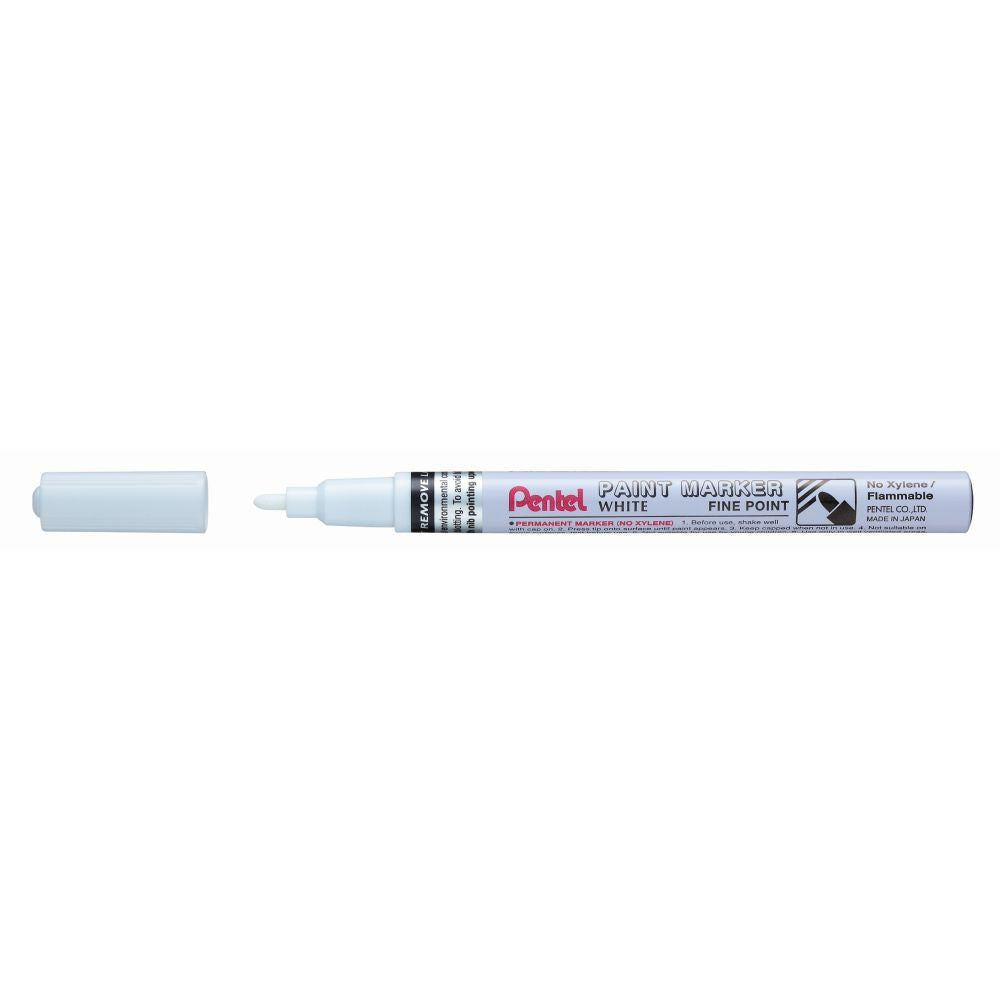 Marker permanent Pentel Paint Marker MSP10, 2.9 mm, cu vopsea, alb