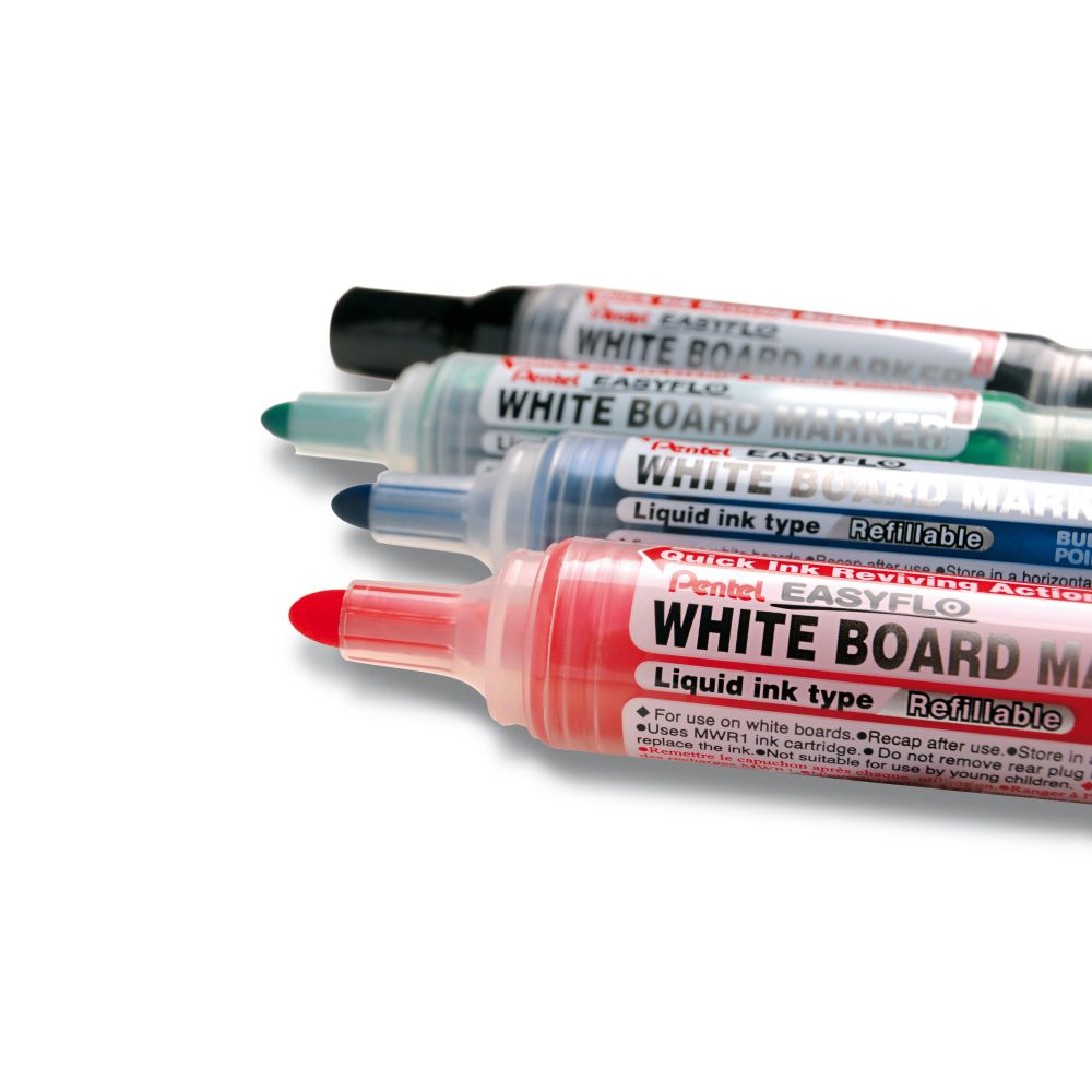 Marker pentru tabla Pentel EasyFlo MW50M, varf rotund, 6 mm, albastru