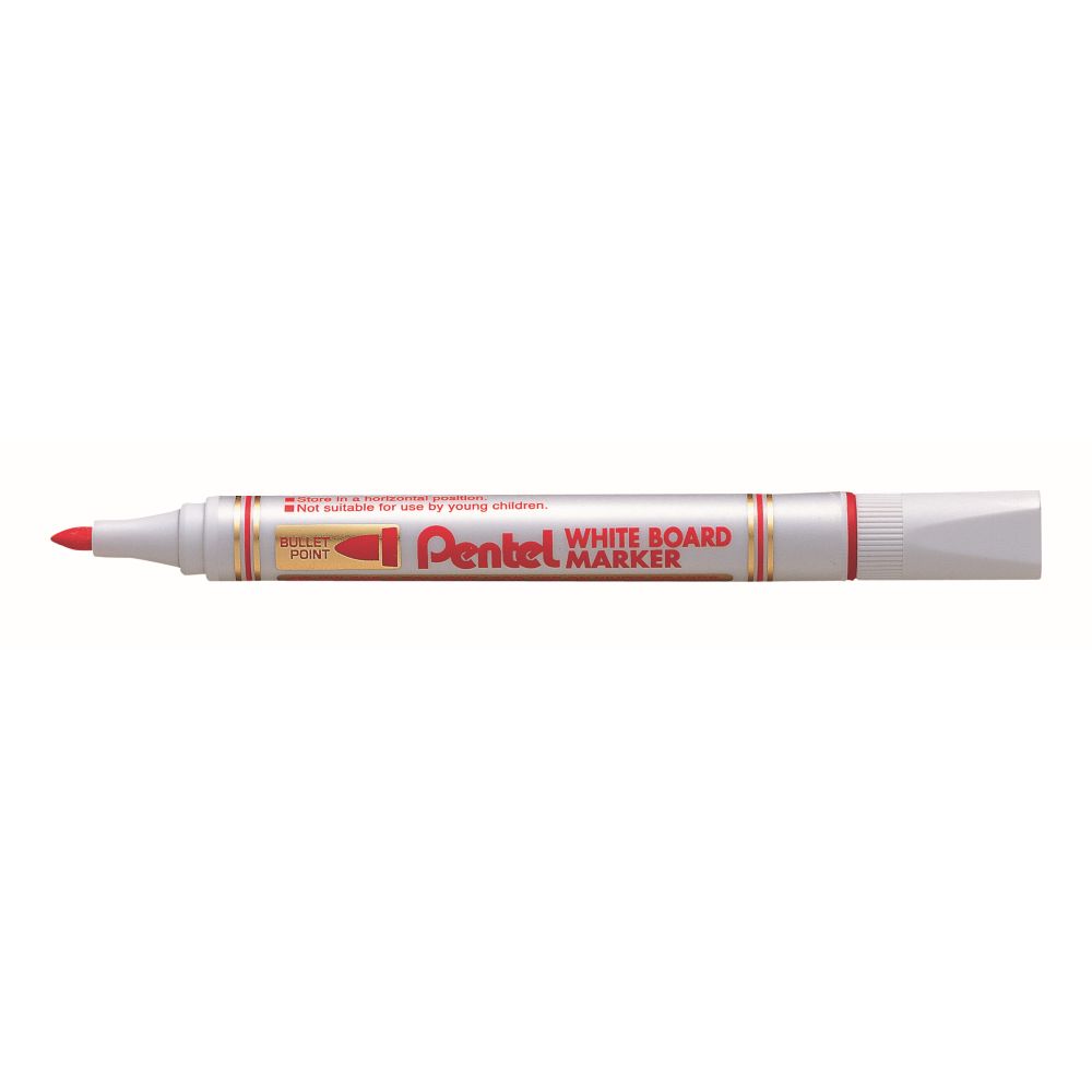 Marker pentru tabla Pentel MW85, varf rotund, 4.2 mm, rosu