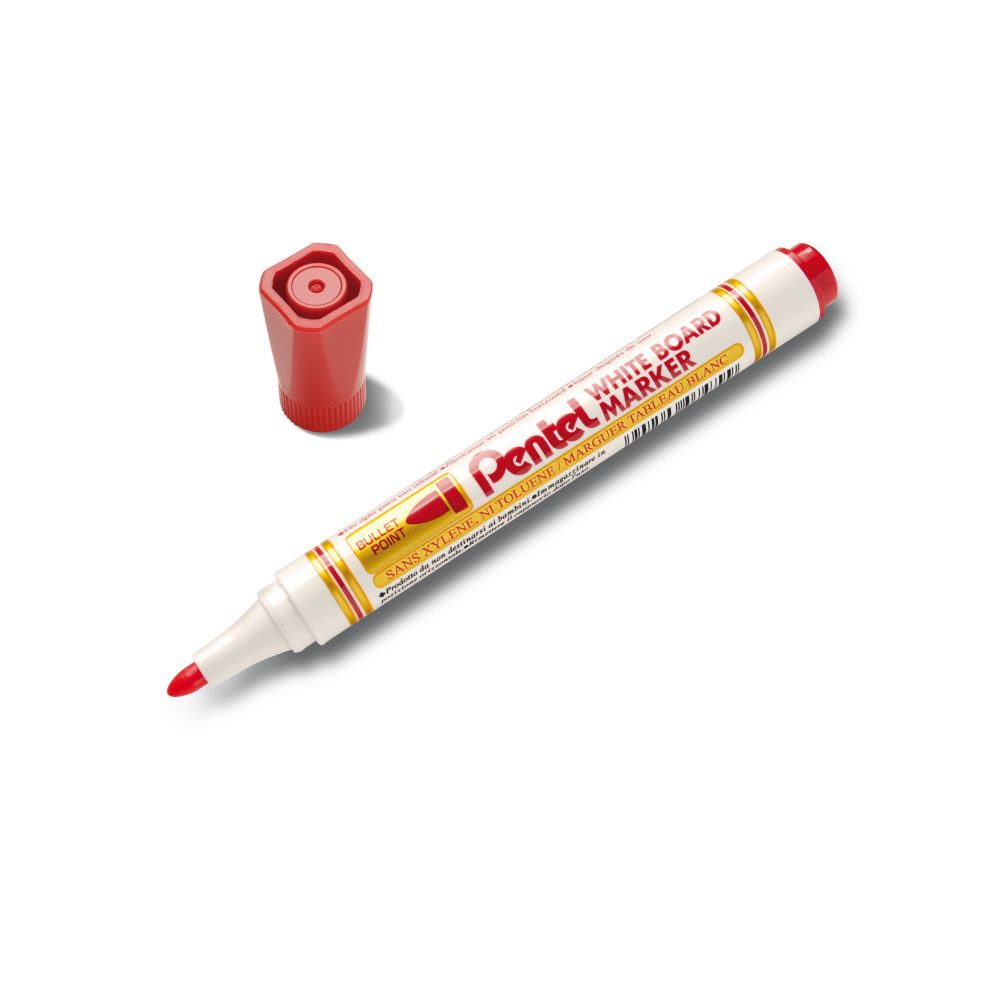 Marker pentru tabla Pentel MW85, varf rotund, 4.2 mm, rosu