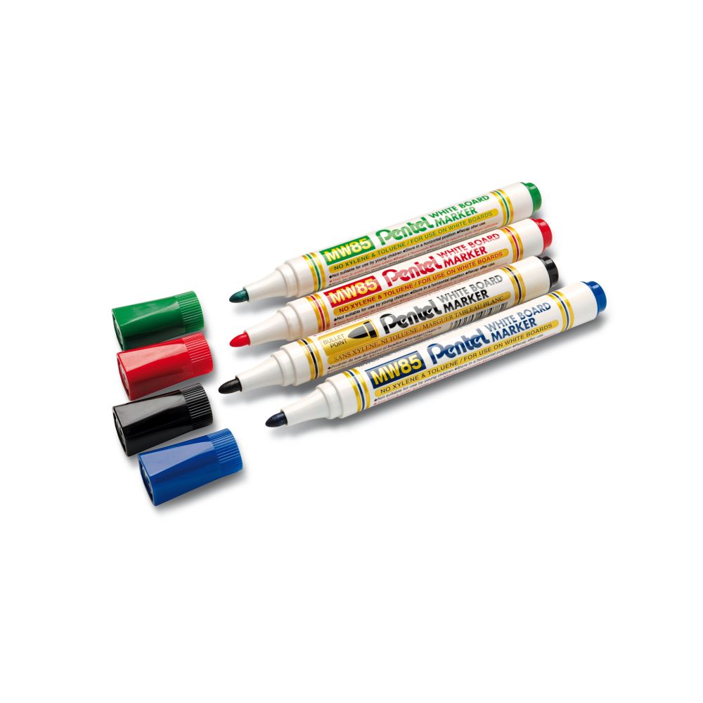 Marker pentru tabla Pentel MW85, varf rotund, 4.2 mm, negru