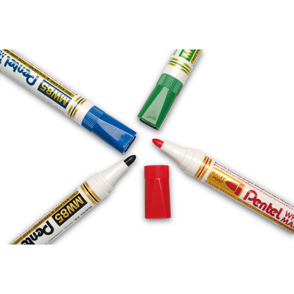 Marker pentru tabla Pentel MW85, varf rotund, 4.2 mm, rosu