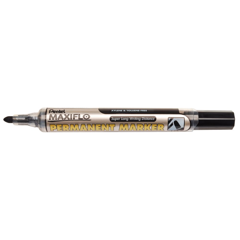 Marker permanent Pentel Maxiflo NLF50, varf rotund, 4.5 mm, negru