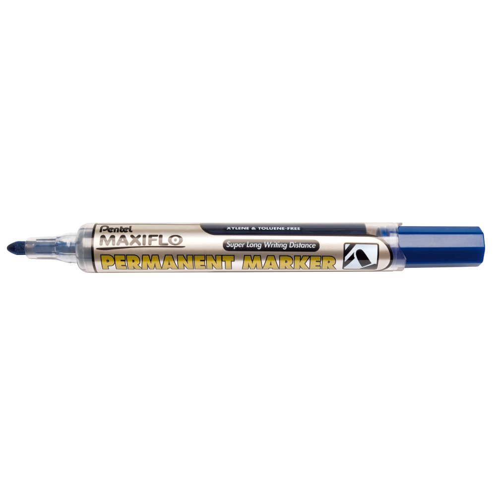 Marker permanent Pentel Maxiflo NLF50, varf rotund, 4.5 mm, albastru