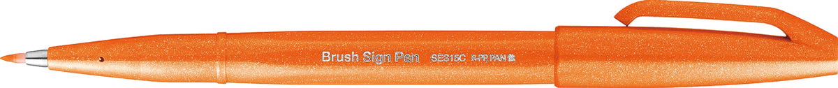 Carioca Pentel Brush Sign Pen, varf flexibil, portocaliu