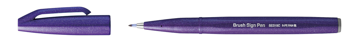 Carioca Pentel Brush Sign Pen, varf flexibil, violet