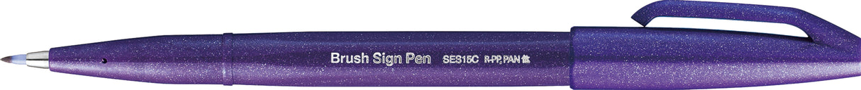 Carioca Pentel Brush Sign Pen, varf flexibil, violet