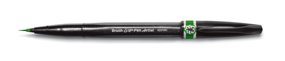 Pensula Pentel Brush Sing Pen Artist SESF30C, ultra fina, verde