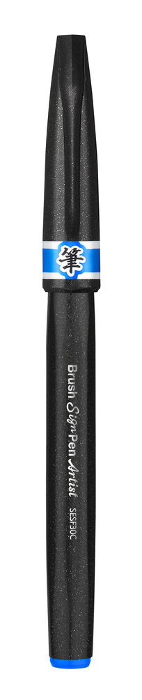 Pensula Pentel Brush Sing Pen Artist SESF30C, ultra fina, bleu