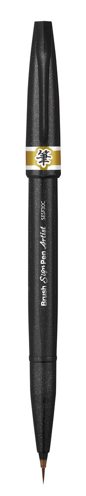 Pensula Pentel Brush Sing Pen Artist SESF30C, ultra fina, ocru