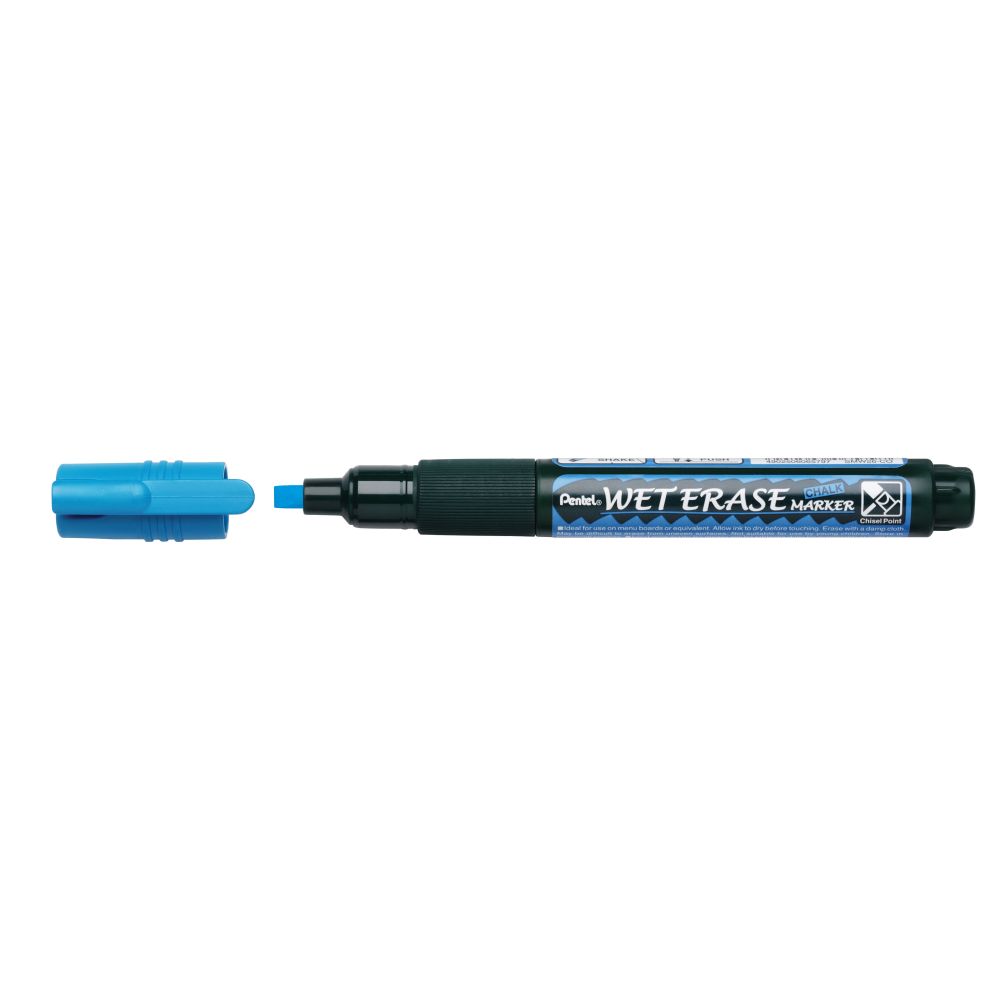 Creta lichida Pentel SMW26, varf tesit, 2 - 4 mm, albastru