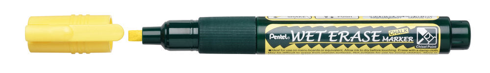 Creta lichida Pentel SMW26, varf tesit, 2 - 4 mm, galben