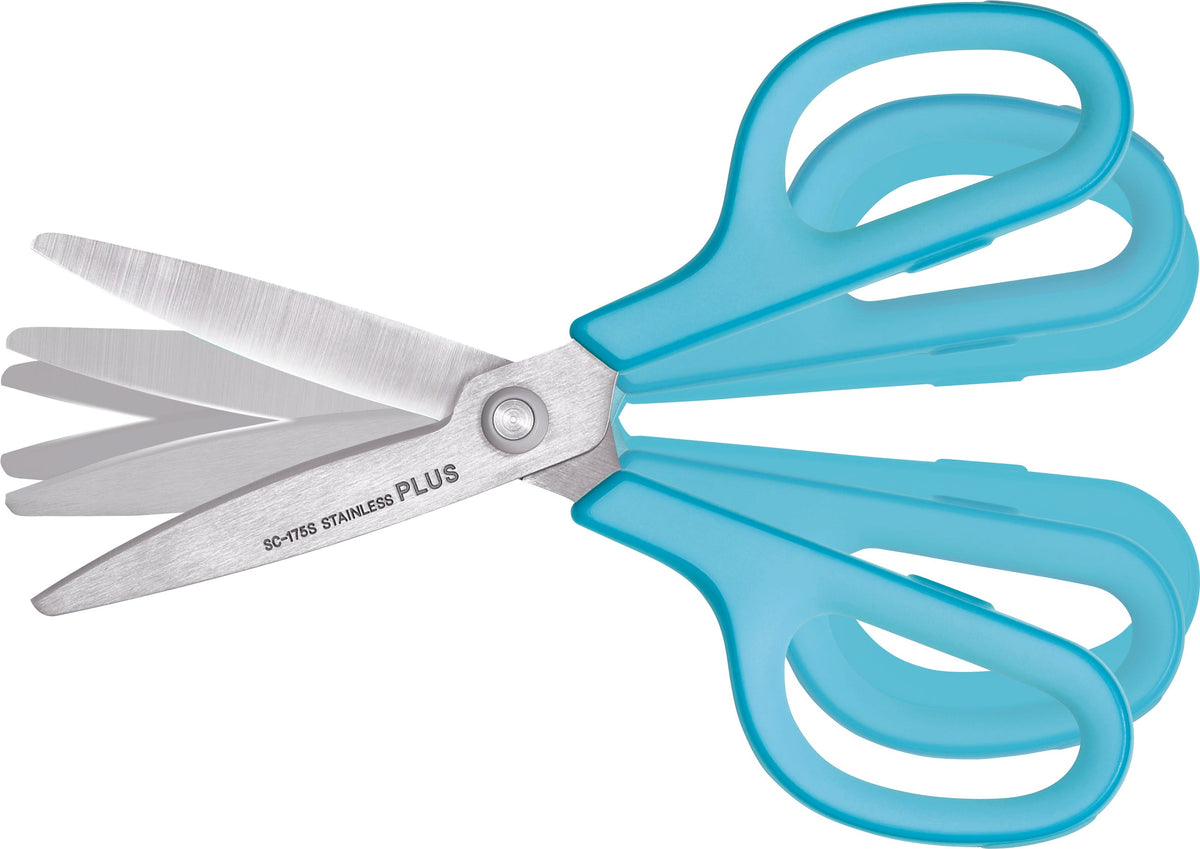 Foarfeca Plus Smart, 17.5 x 5.6 cm, din otel inoxidabil, bleu