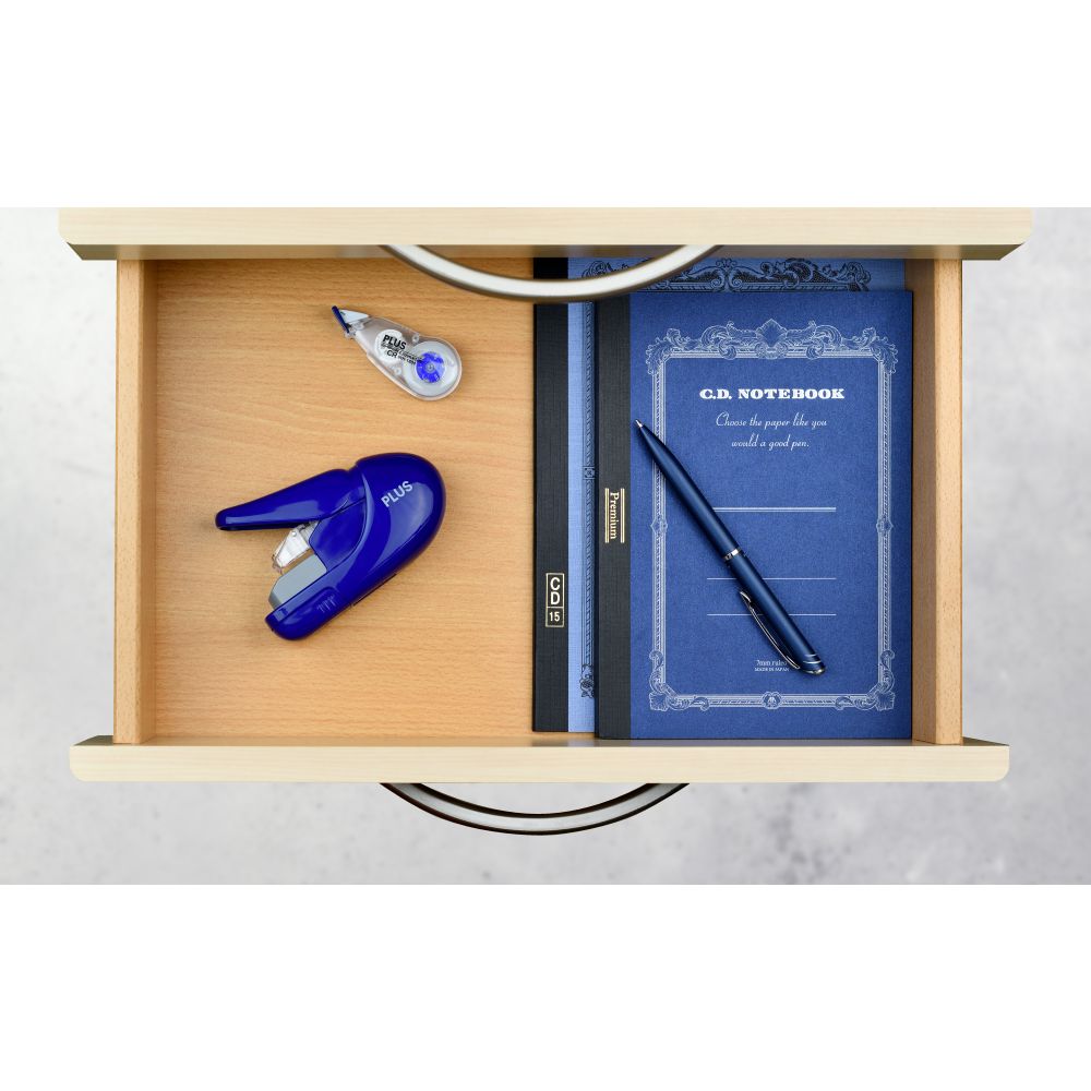 Capsator fara capse Plus SL-106, capacitate 5 coli, albastru