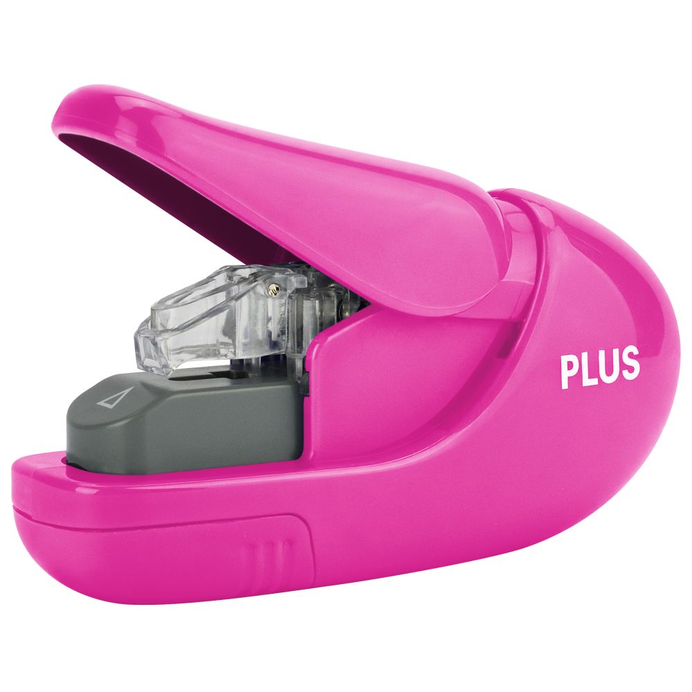 Capsator fara capse Plus SL-106, capacitate 5 coli, roz
