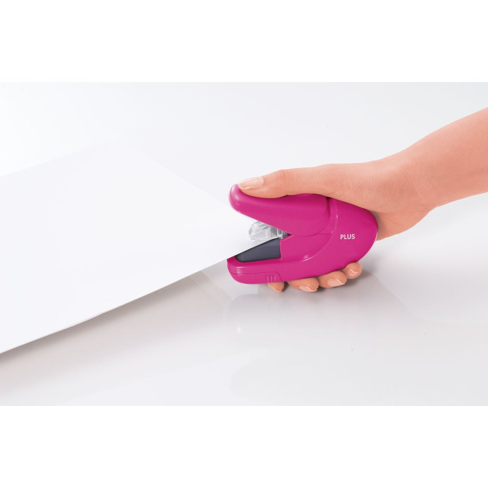 Capsator fara capse Plus SL-106, capacitate 5 coli, roz