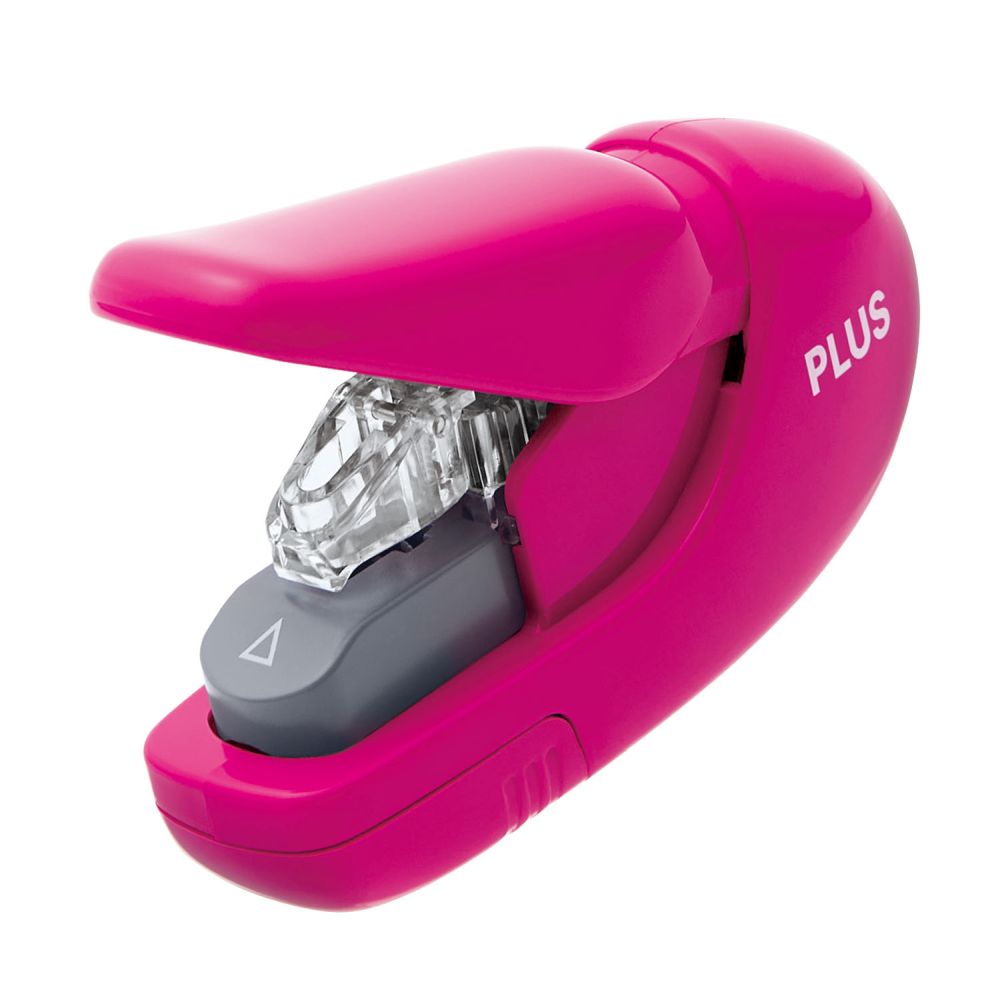 Capsator fara capse Plus SL-106, capacitate 5 coli, roz