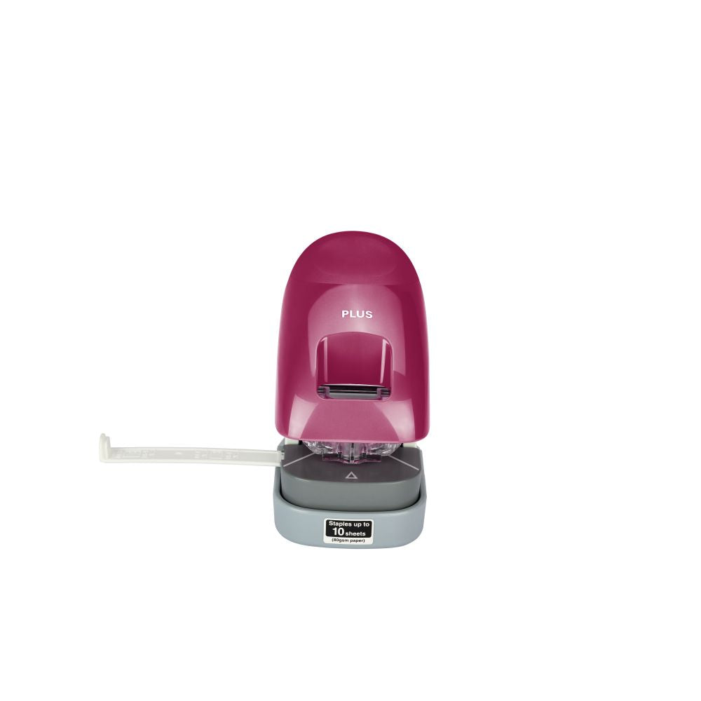 Capsator fara capse Plus SL-112, capacitate 10 coli, visiniu