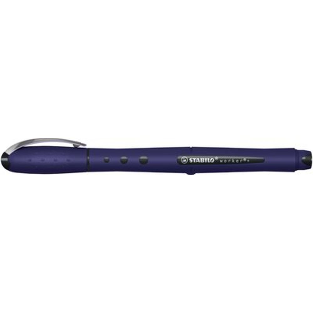 Roller Stabilo worker+NatureCOLORS Wildflower, 0.5 mm, corp prussian blue, culoare de scriere albastru
