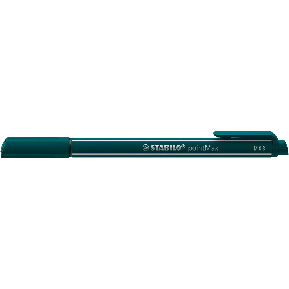 Fineliner Stabilo PointMax, 0.8 mm, 15 culori / set, etui carton Snooze