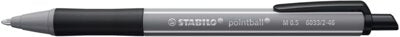 Pix cu mecanism Stabilo Pointball colorful, 0.5 mm, 87% plastic biodegradabil, negru