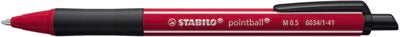 Pix cu mecanism Stabilo Pointball NatureCOLORS Wildflowers, 0.5 mm, corp burgundy, mina albastra