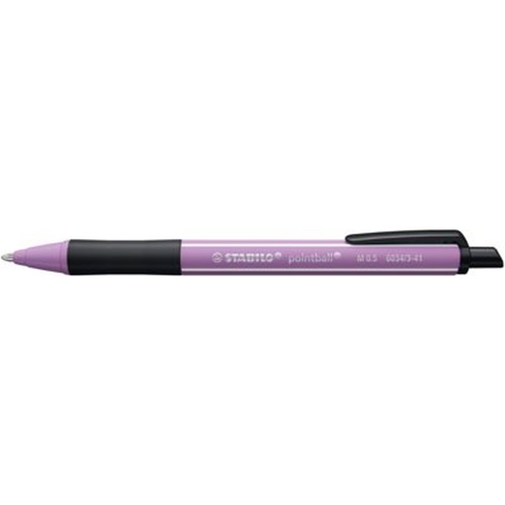 Pix cu mecanism Stabilo Pointball NatureCOLORS Wildflowers, 0.5 mm, corp grey violet, mina albastra