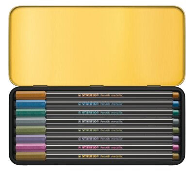 Carioca Stabilo Pen 68 K-Pop Demon Hunters, 1 mm, 8 bucati / cutie metalica
