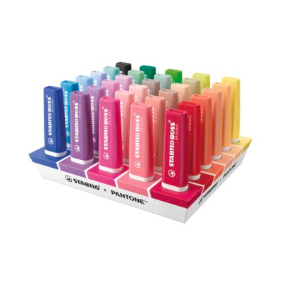 Textmarker Stabilo Boss Pantone, set de birou cu 30 nuante