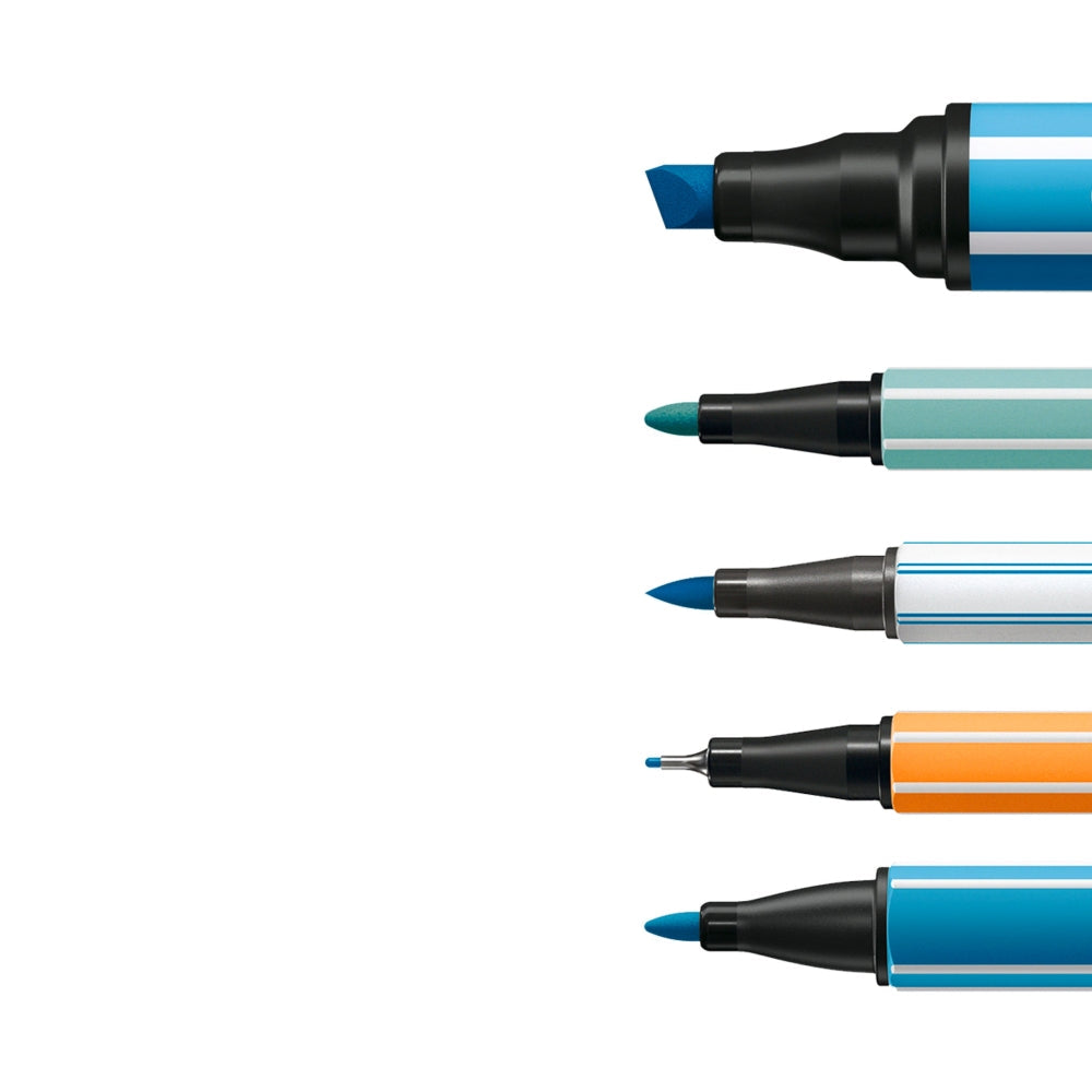 Stabilo Pen 68 x 11 culori, Point 88 x 12 culori, Pen 68 Brush x 11 culori, PointMax x 12 culori, Pen 68 Max x 9 culori, 55 bucati / set, etui carton Arty