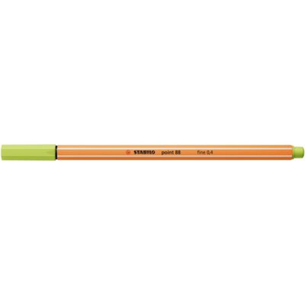 Fineliner Stabilo Point 88, 0.4 mm, verde pastelat