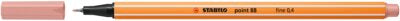 Fineliner Stabilo Point 88, 0.4 mm, roz pudra
