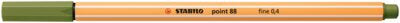 Fineliner Stabilo Point 88, 0.4 mm, verde muschi de padure