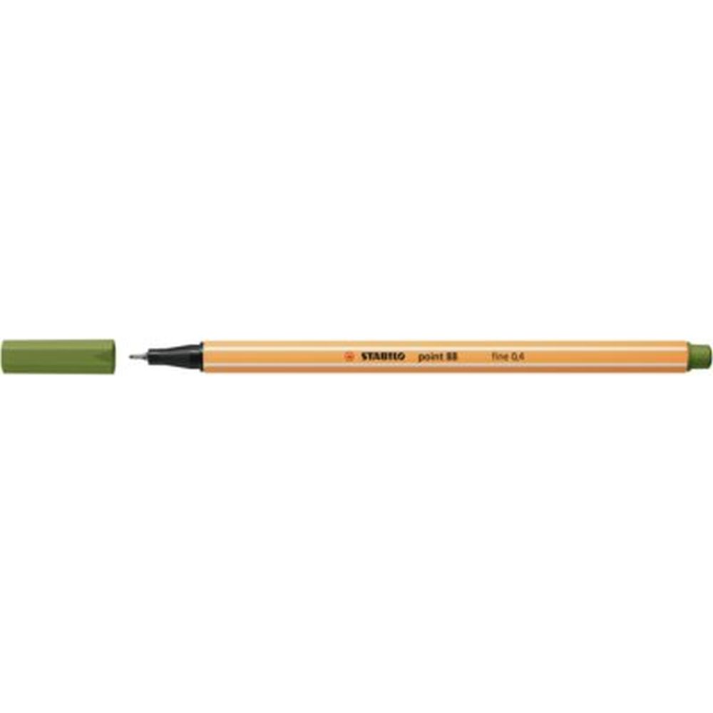 Fineliner Stabilo Point 88, 0.4 mm, verde muschi de padure