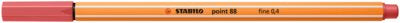 Fineliner Stabilo Point 88, 0.4 mm, rosu rugina