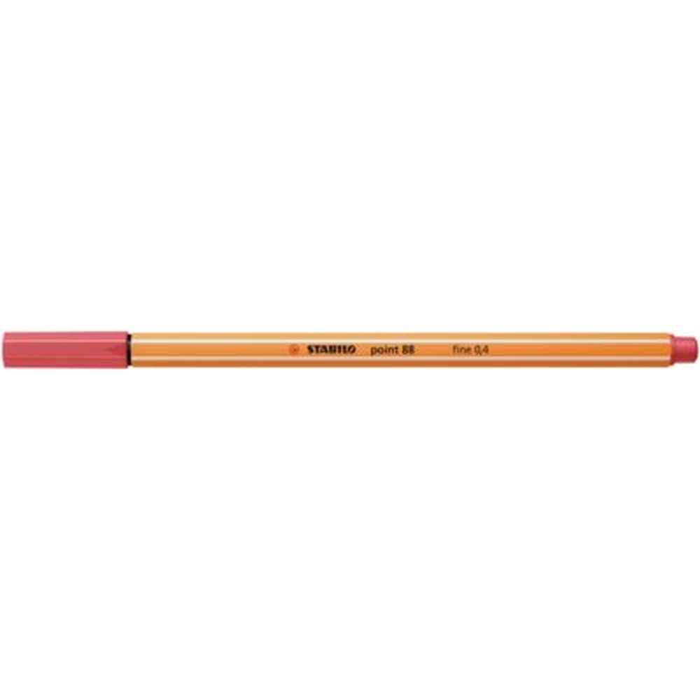 Fineliner Stabilo Point 88, 0.4 mm, rosu rugina