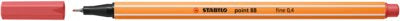 Fineliner Stabilo Point 88, 0.4 mm, rosu rugina