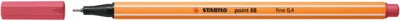Fineliner Stabilo Point 88, 0.4 mm, roz capsuna